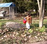 Matty hunts for Easter eggs