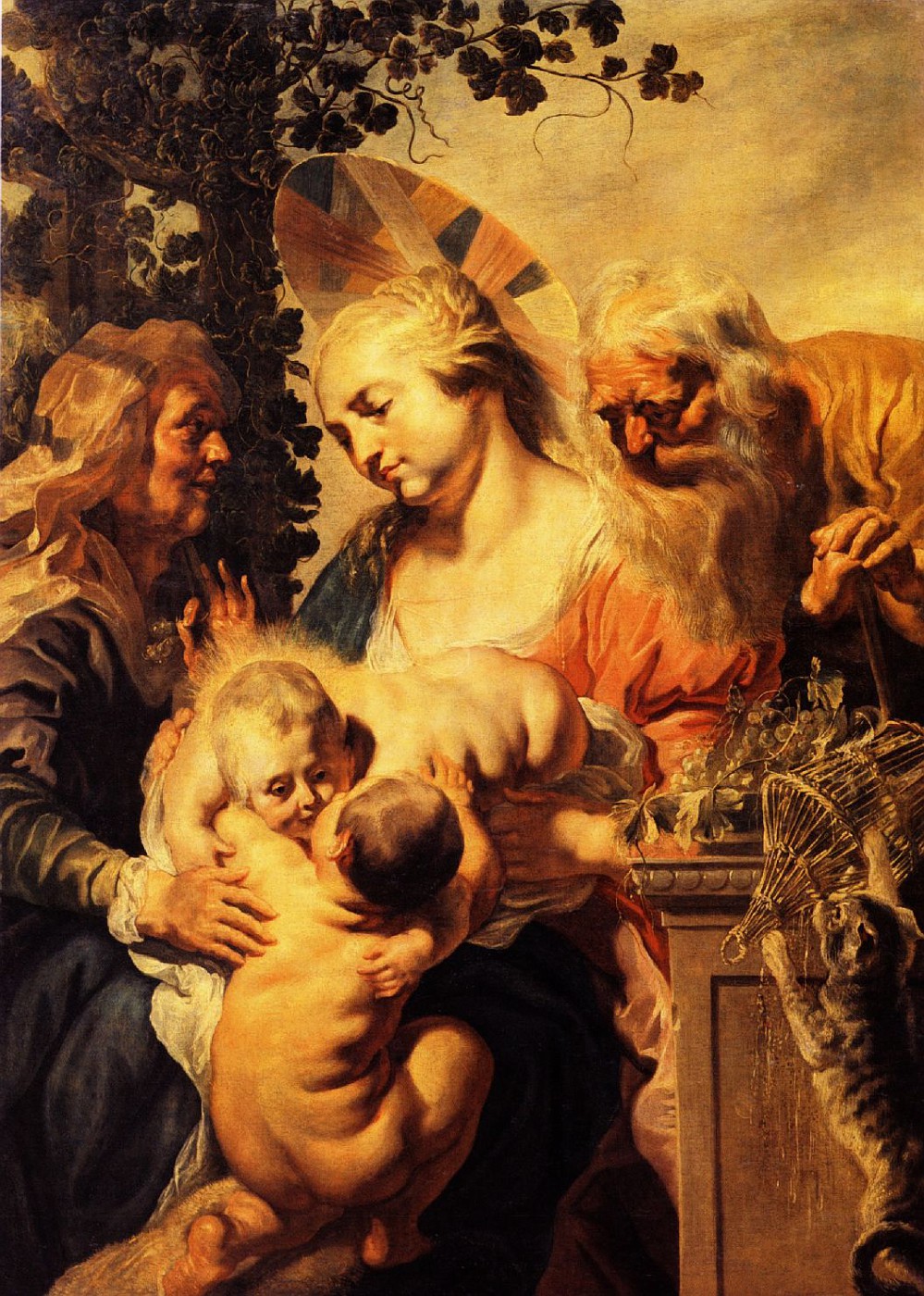 [Clio Team] 1615  Jacob Jordaens  La Sainte Famille avec Elisabeth et le petit saint Jean  Huile .jpg