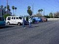 Wheels lined up to caravan to the event