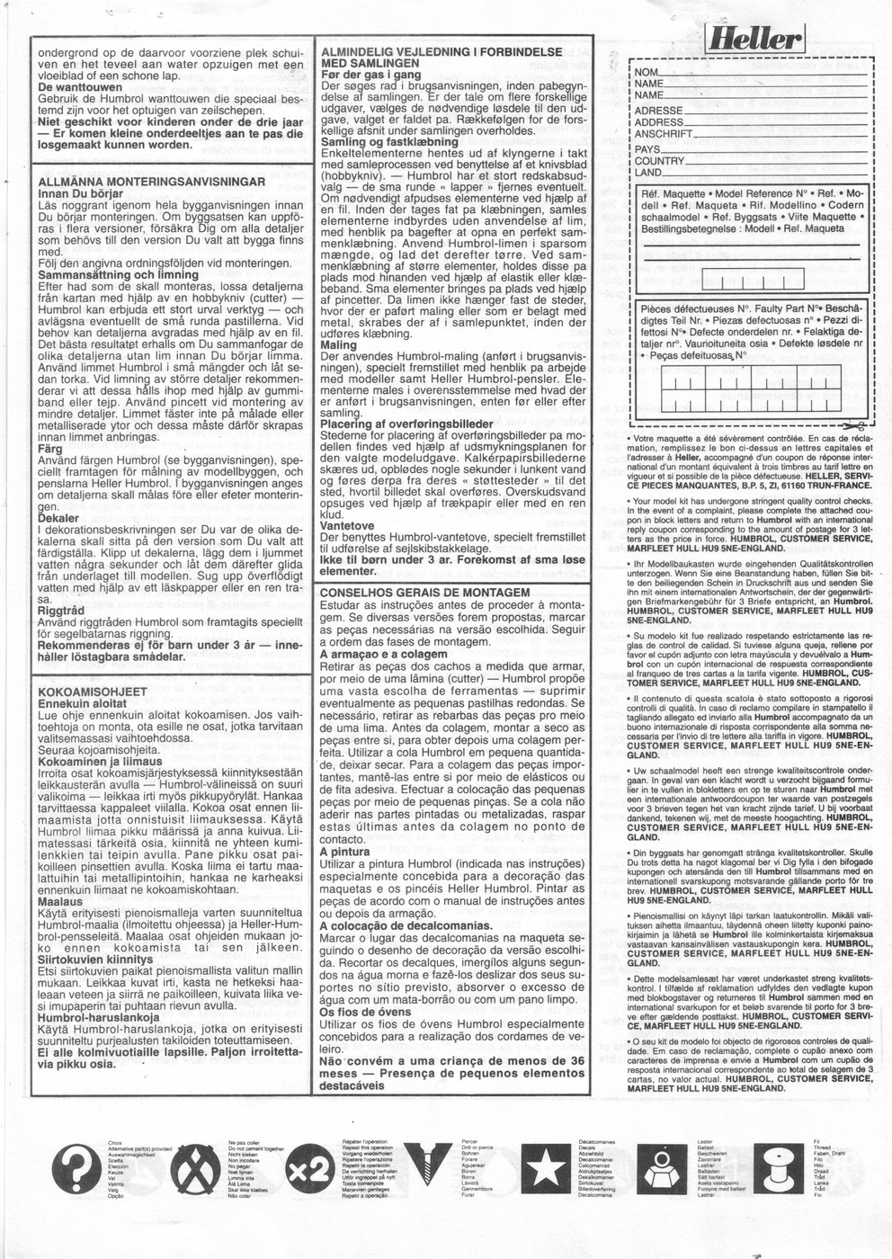 Photo: Citroen C4 POMPIER Instruction sheet 9 | HELLER Citroen C4 ...
