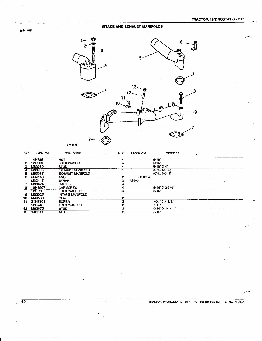 Photo: John Deere 317 Hydrostatic Tractor Parts Catalog 062 | John ...