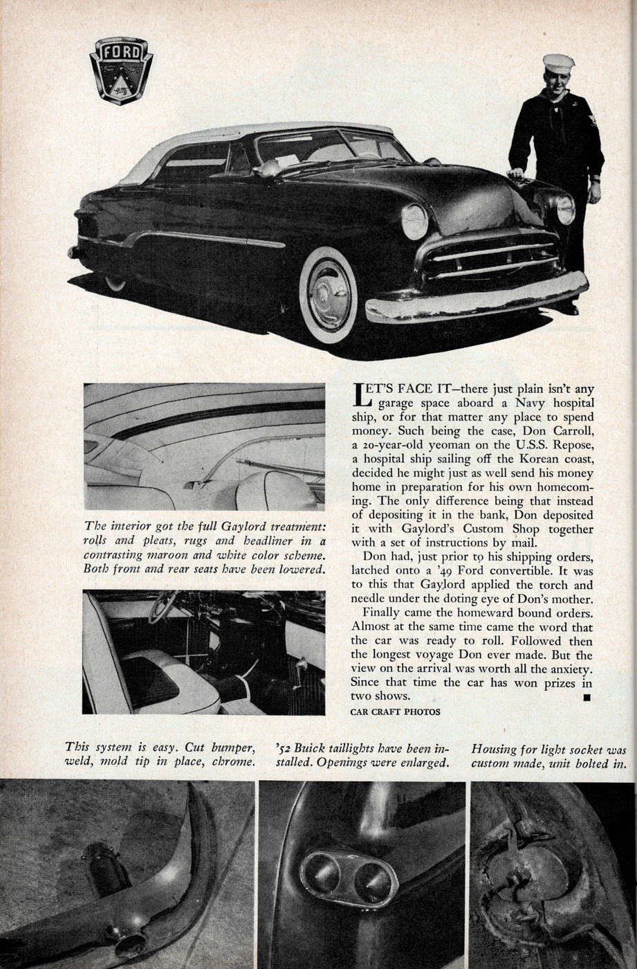 Don Carroll Gaylord built 1949 Ford album Rik Hoving Custom Car