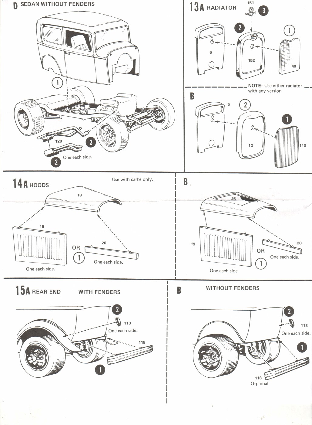 Photo THE SWITCHERS 1932 Ford SedanPhaeton AMT ERTL Instructions 12 D