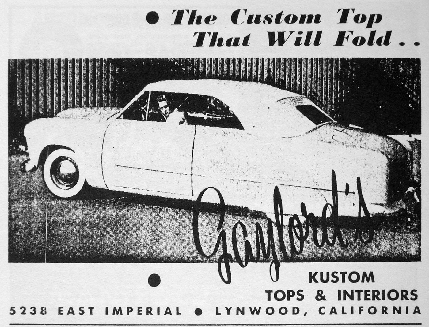 Photo PB200046 Gaylord Magazine ads album Rik Hoving Custom Car