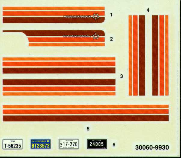 Photo: GMC General-decalsheet | 30060 GMC General AMT-Ertl 1-25 album ...