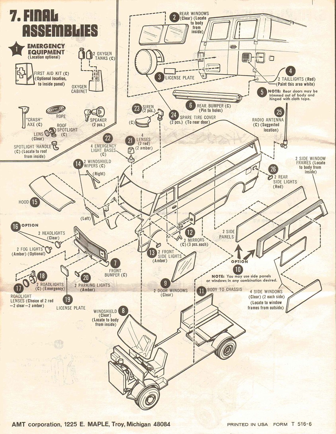 Photo AMT Chevy Rescue Van8 AMT Chevy Rescue Van Kit T516300