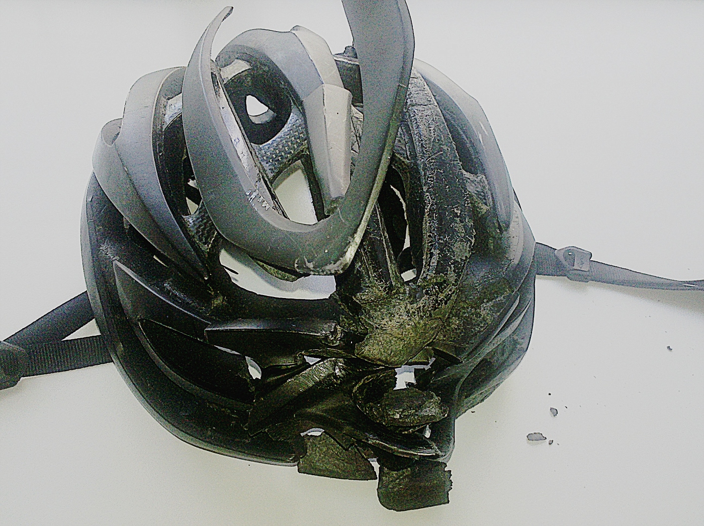 Manfred's broken helmet