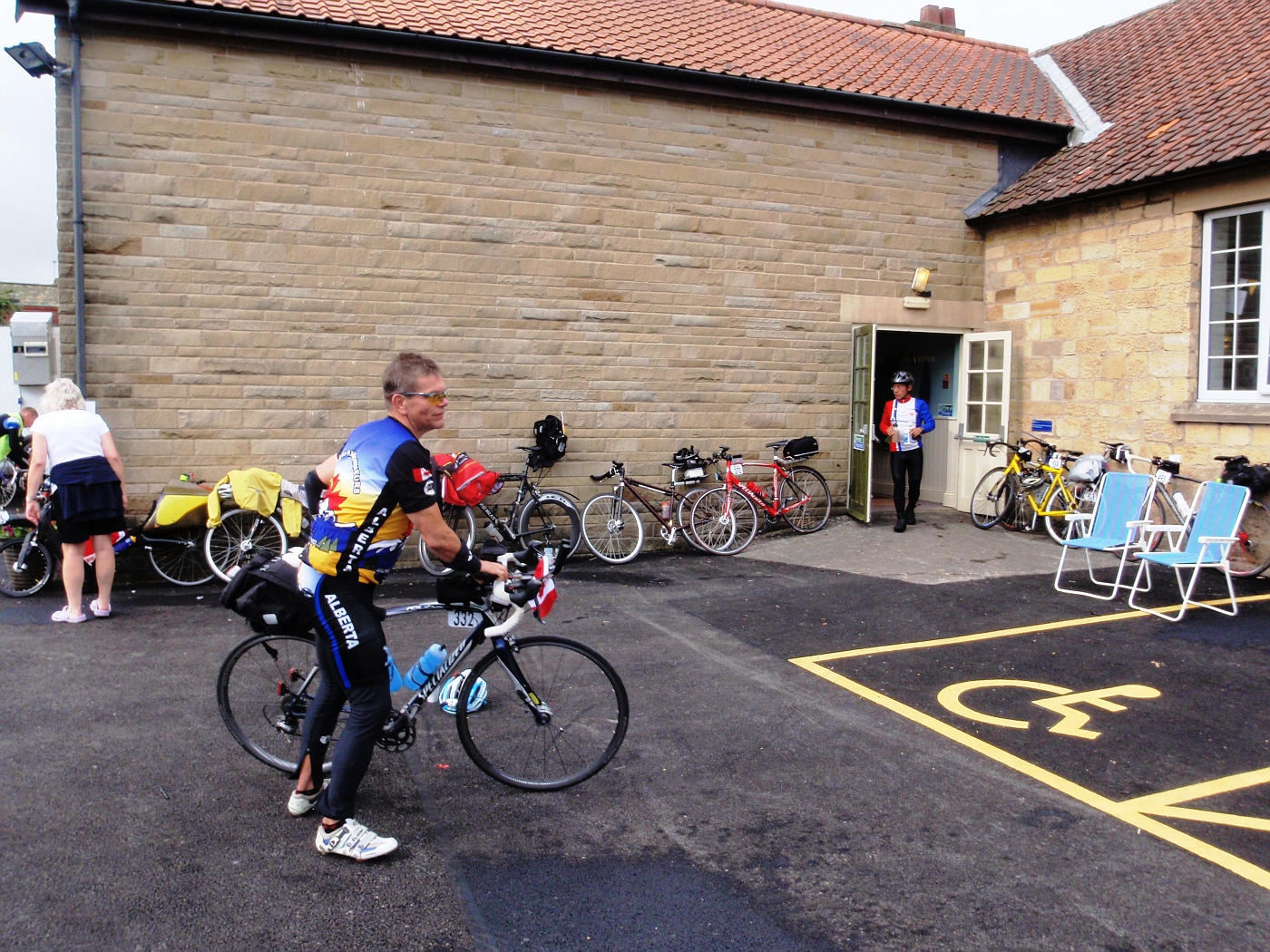 The Canadian rider Peter at control Coxwold