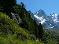 View on hike against Mont Blanc Range