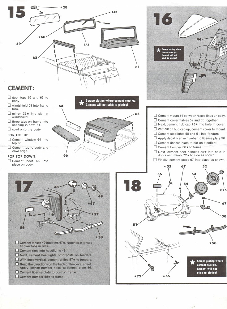 Photo: 36 Ford Convertible EARLY IRON SERIES MONOGRAM Instructions Pg 5 ...