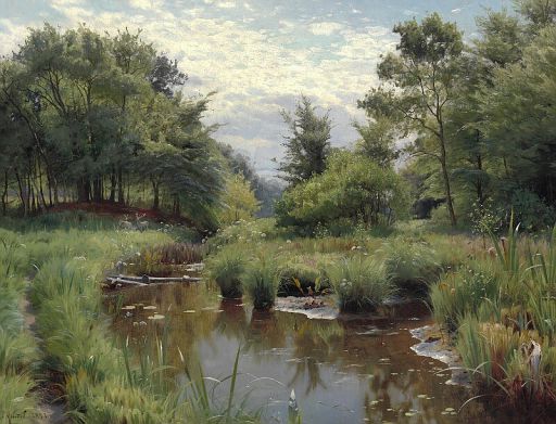 A Clearing in the Woods on a Summer Day by a Stream (1893)