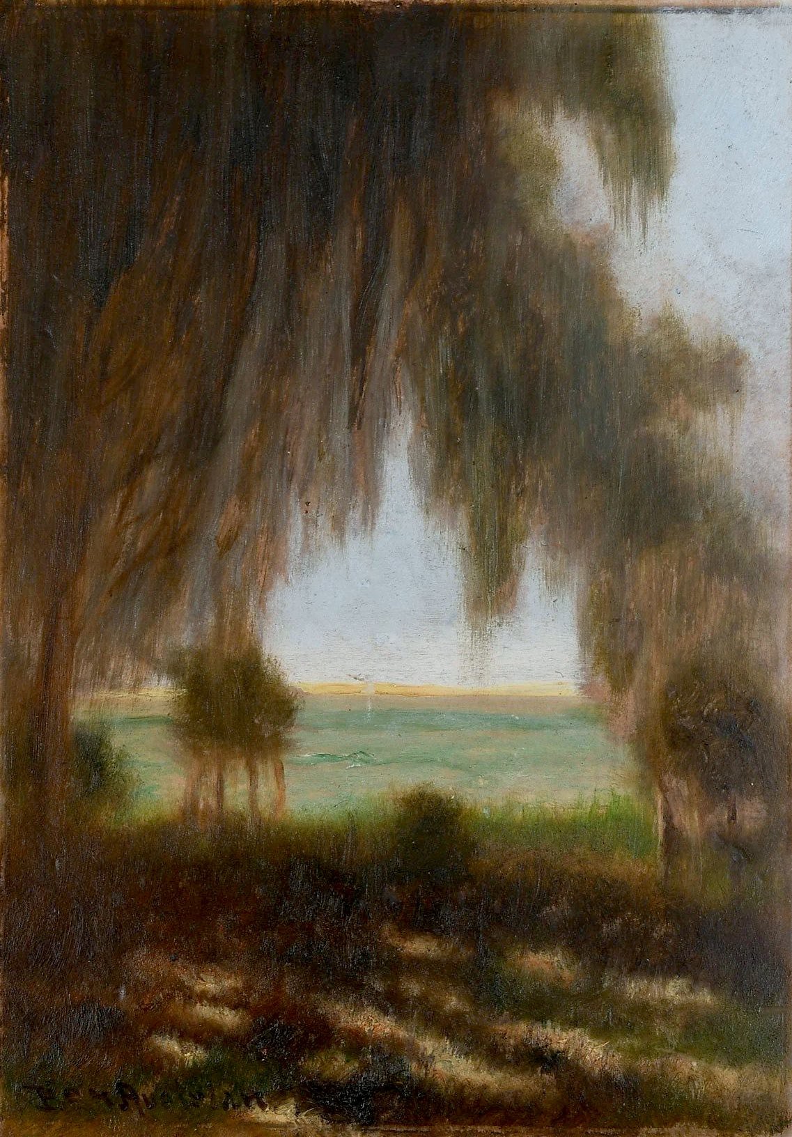 Photo Florida Coastal Painting through the Spanish Moss (undated
