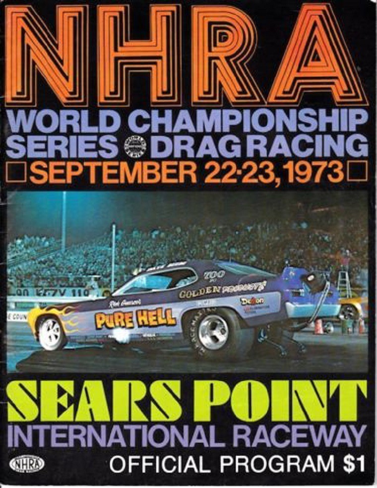 Photo 1973 Sears Point Raceway Championship Program DRAG RACE