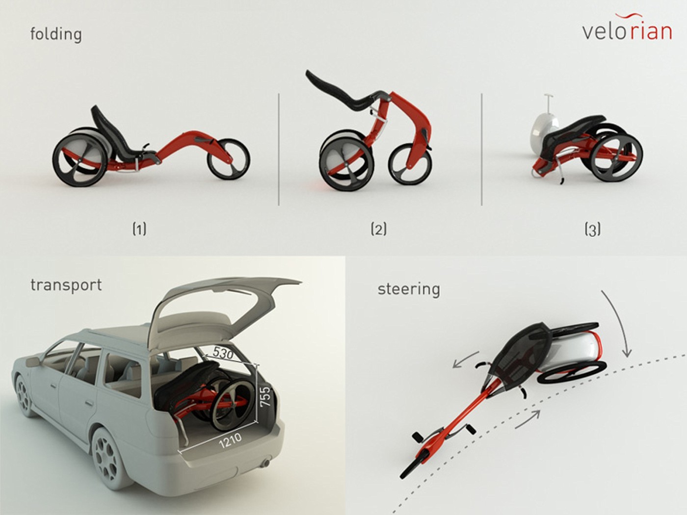 Velorian - folding recumbent trike