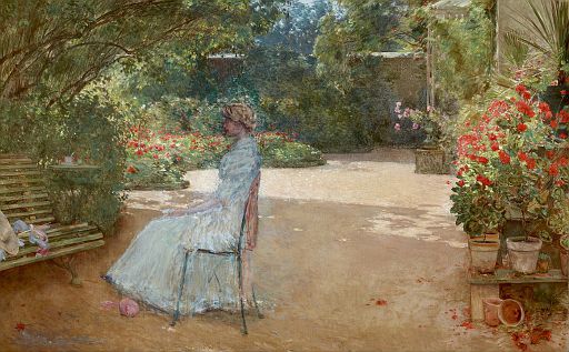 The Artist's Wife in a Garden, Villers-le-Bel [1889]