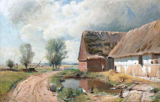 Skånskt Landscape with Farmhouse and Road (1903)