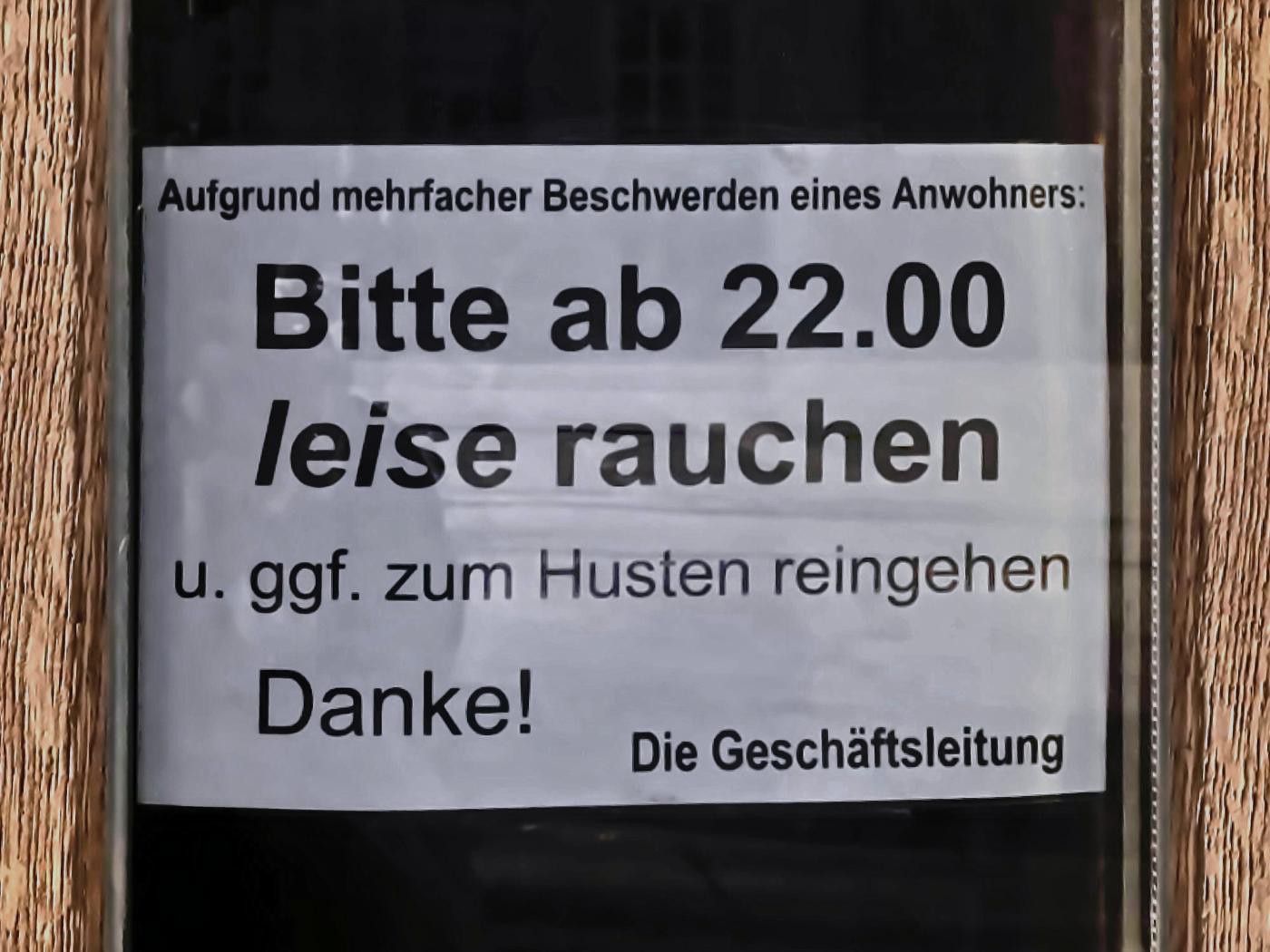 Bitte leise rauchen