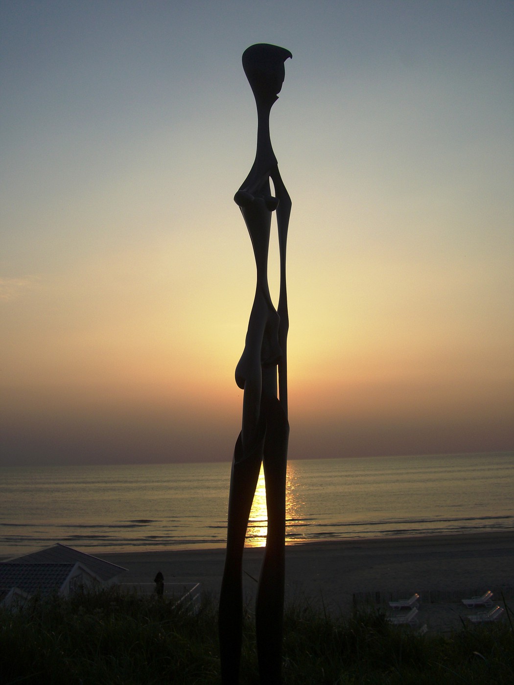 Statue at Zandvoort beach